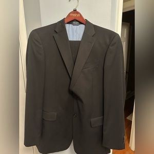 Tommy Hilfiger Men's Two Button Black Suit Size 41L and 36x32 Pants